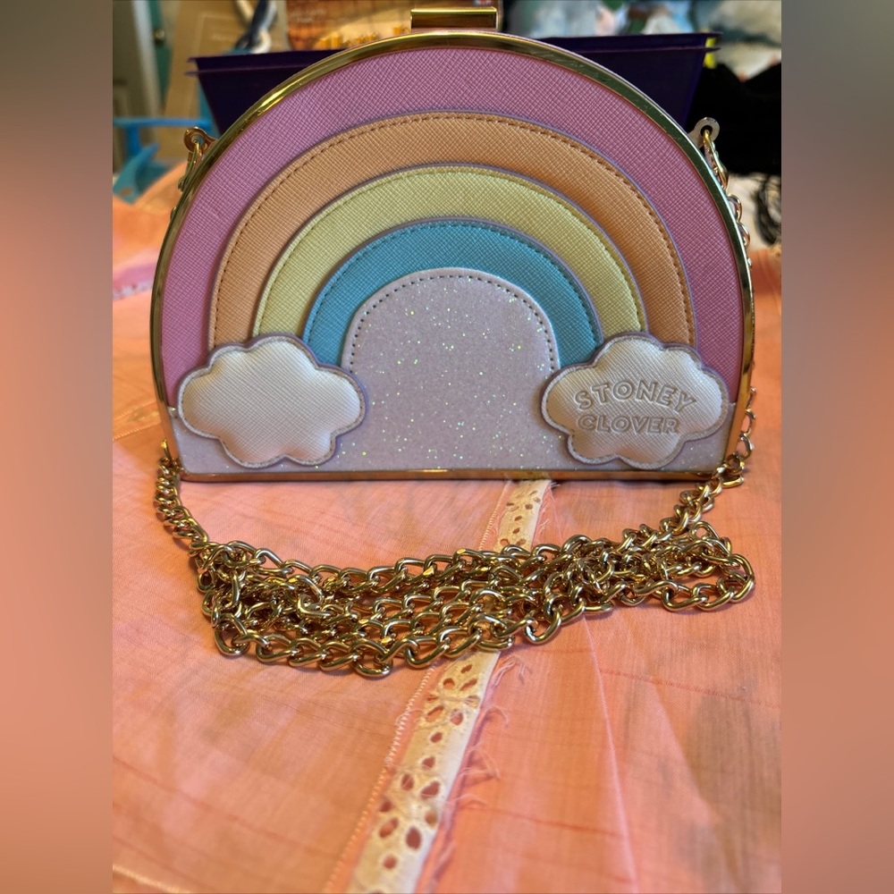 EUC Stoney Clover Lane Rainbow Crossbody drop chain strap - Show your Pride